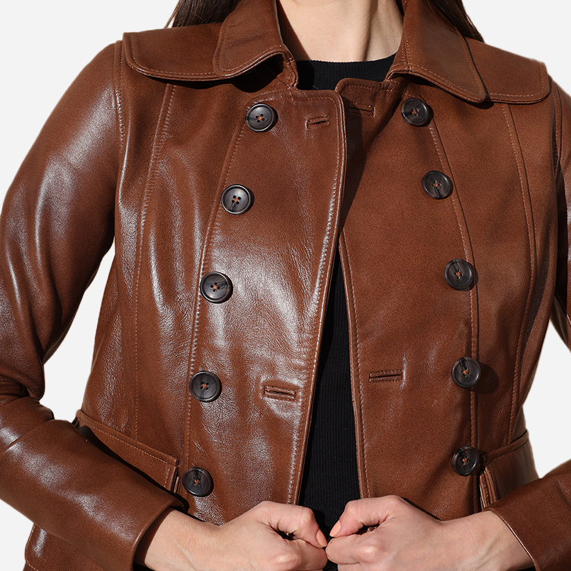 Women Double Side Pure Leather Jacket