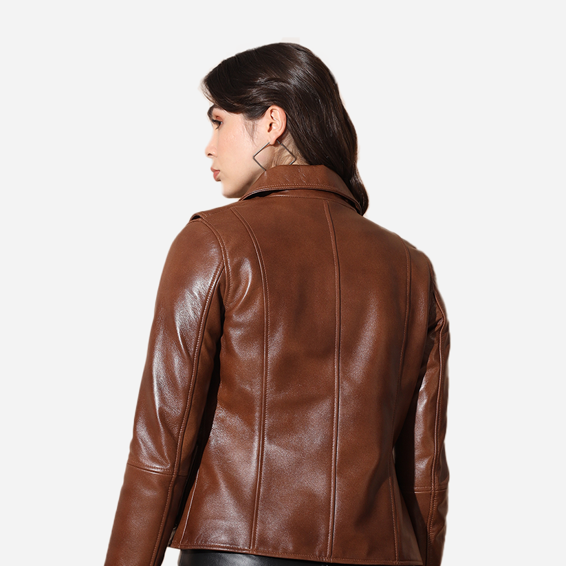 Women Double Side Pure Leather Jacket